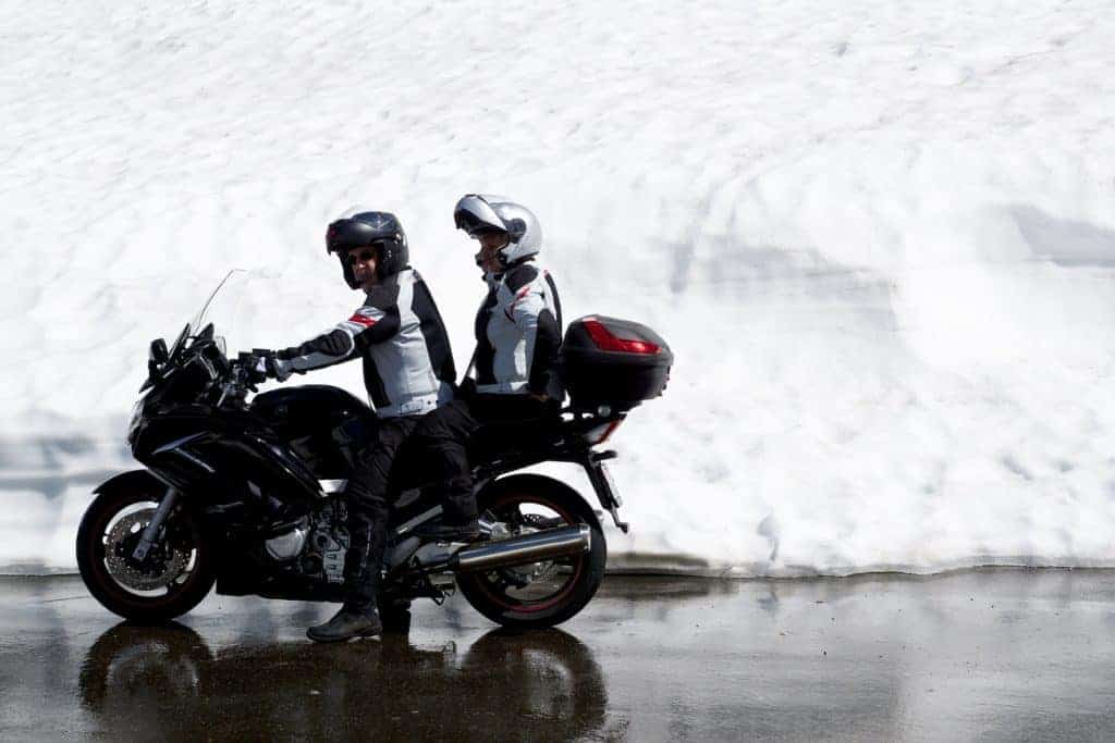 jazda motocyklem zimą